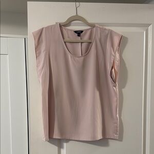 Express Pink Scoop Neck Cap Sleeve Blouse